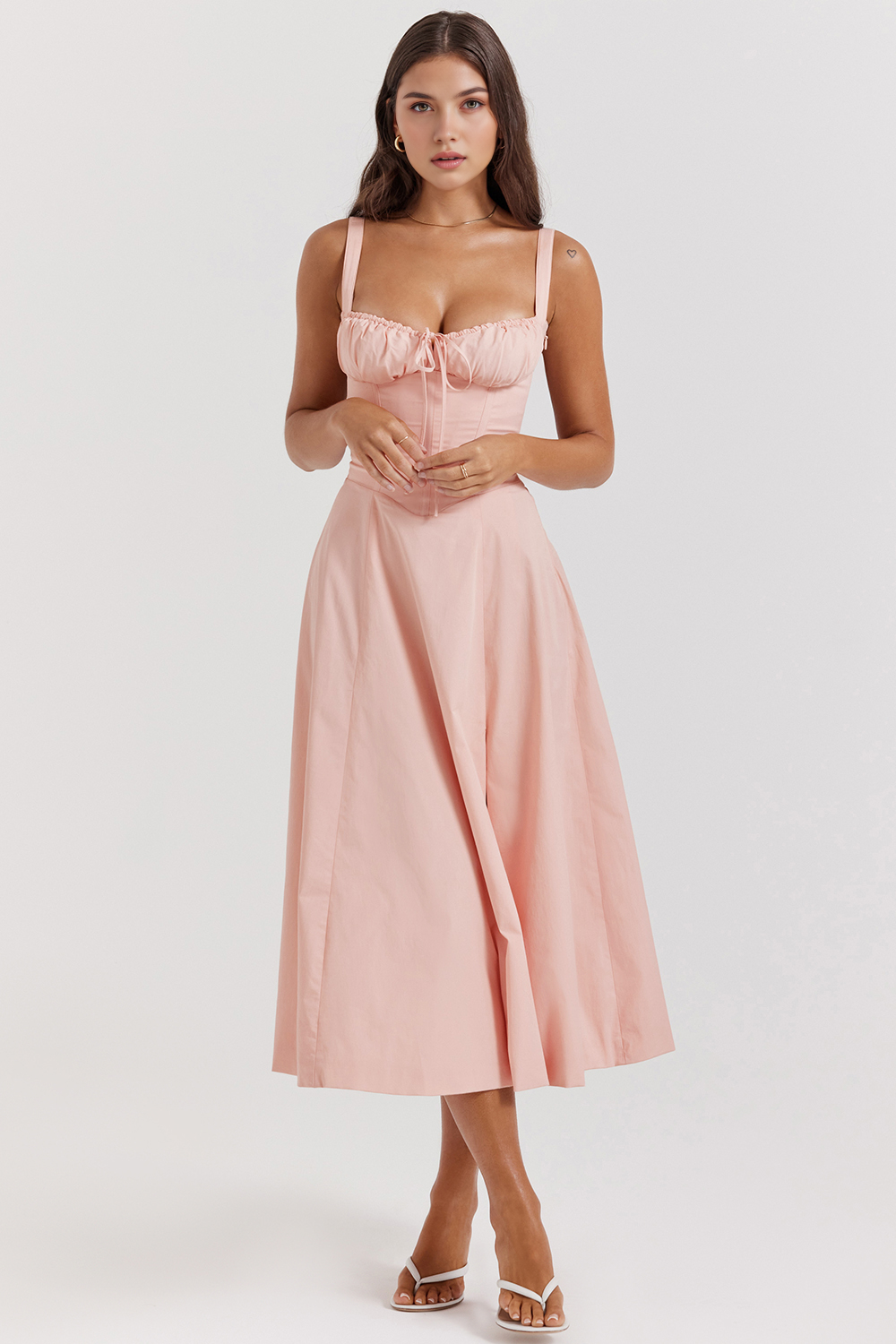 Bustier Dress | Women's Structured Midi Dress | Elegant Occasion Wear | Steven & Levon