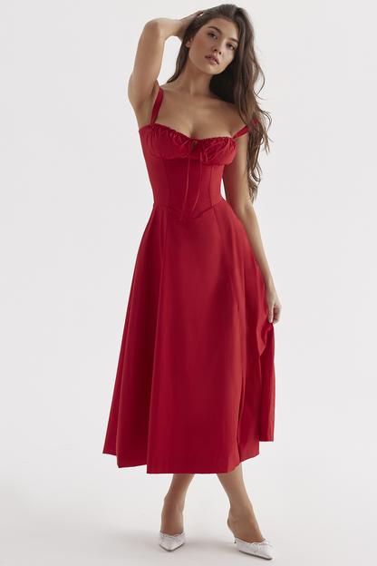 Bustier Dress | Women's Structured Midi Dress | Elegant Occasion Wear | Steven & Levon