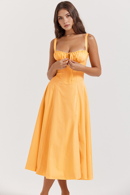 Bustier Dress | Women's Structured Midi Dress | Elegant Occasion Wear | Steven & Levon