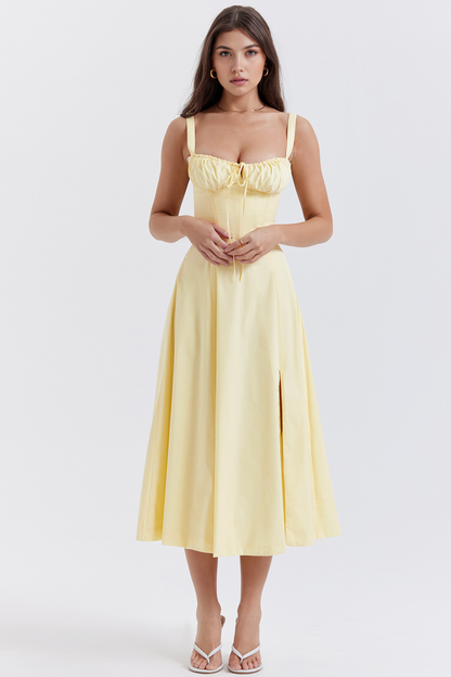 Bustier Dress | Women's Structured Midi Dress | Elegant Occasion Wear | Steven & Levon