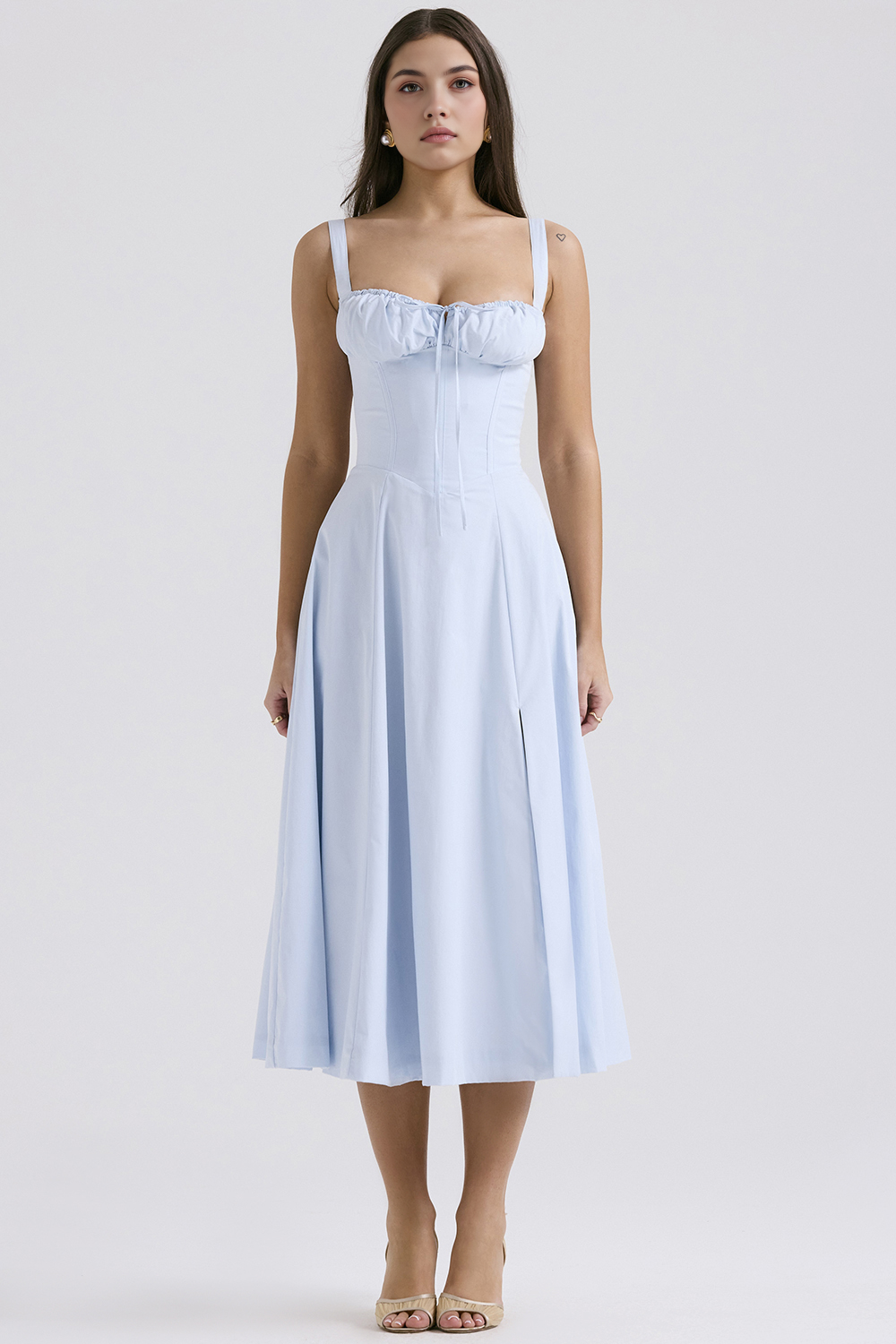 Bustier Dress | Women's Structured Midi Dress | Elegant Occasion Wear | Steven & Levon