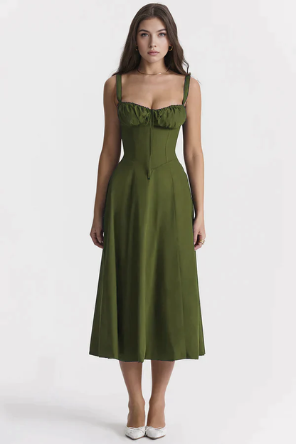 Bustier Dress | Women's Structured Midi Dress | Elegant Occasion Wear | Steven & Levon