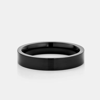 Flat Band Ring | Gold, Silver or Black | Unisex | Stainless Steel | 5mm | Minimalist Style | Steven & Levon