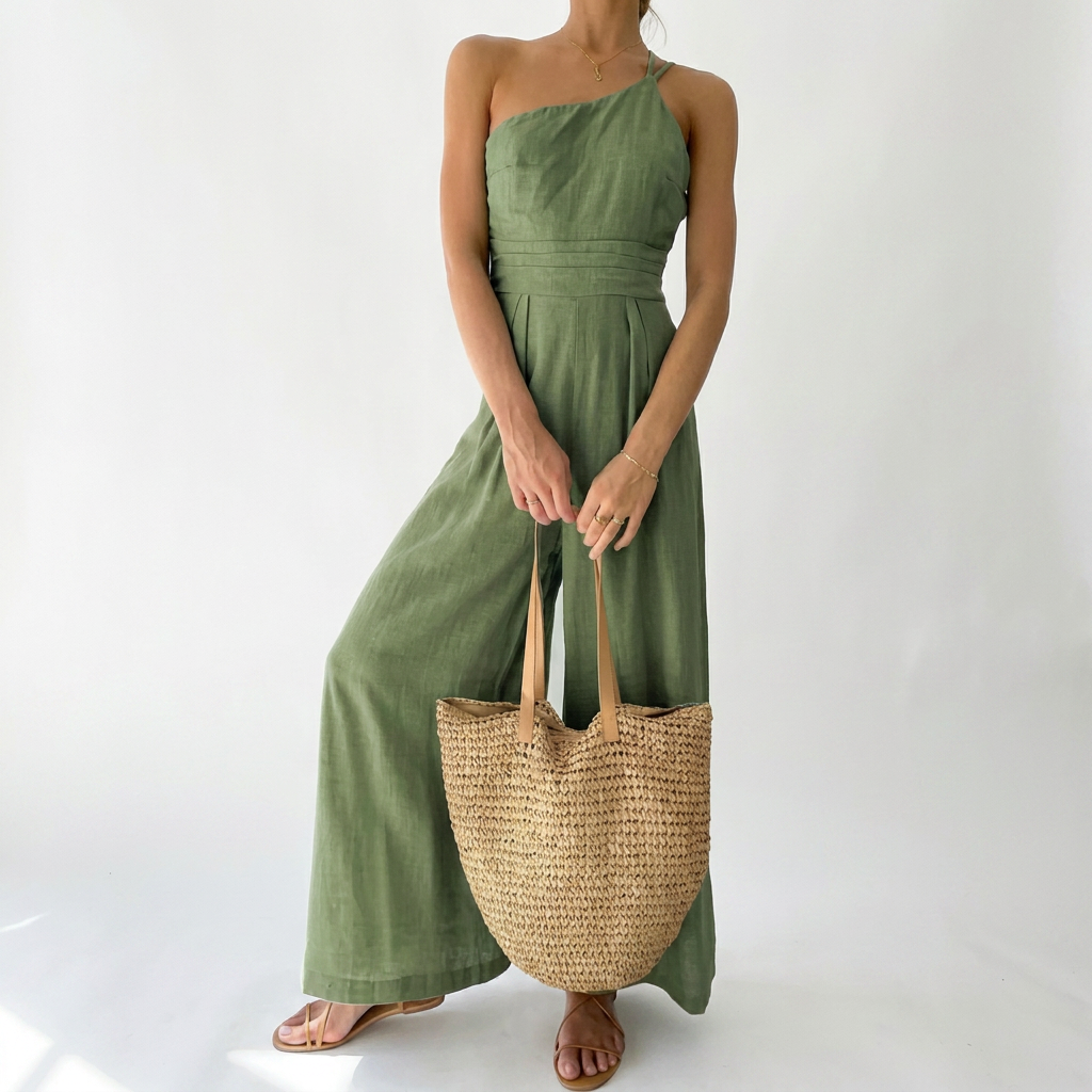 Women's Jumpsuit | Women | Lightweight Fabric | Elegant Comfortable One-Piece | Office & Everyday Wear | Steven & Levon