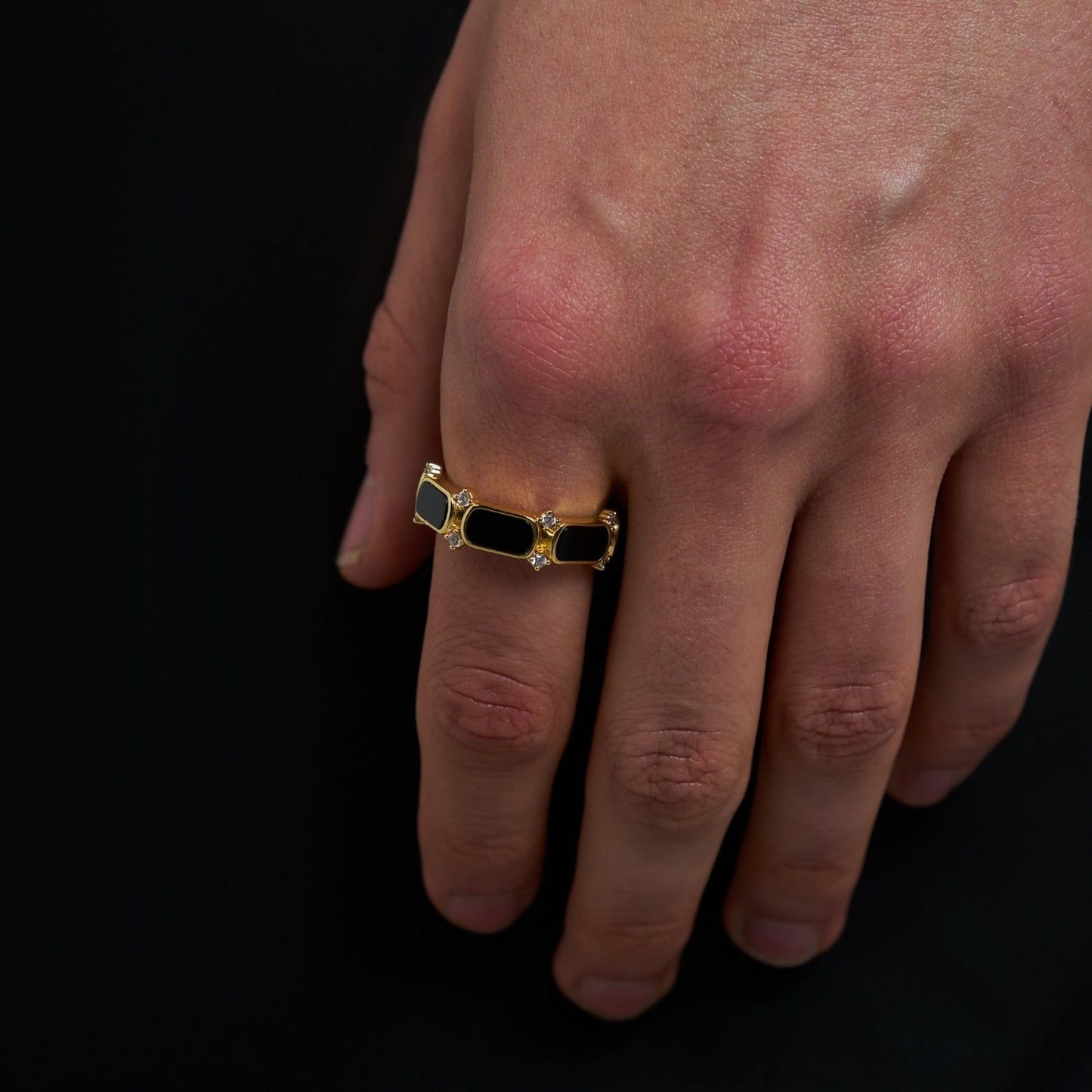Monarch Band Ring | Gold | Unisex | Stainless Steel | Crown Design | Classic Style | Steven & Levon