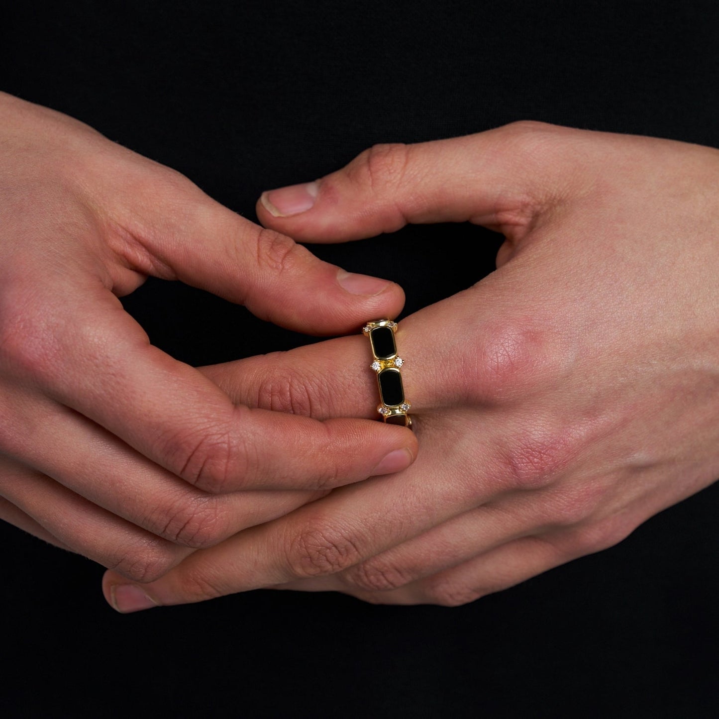 Monarch Band Ring | Gold | Unisex | Stainless Steel | Crown Design | Classic Style | Steven & Levon