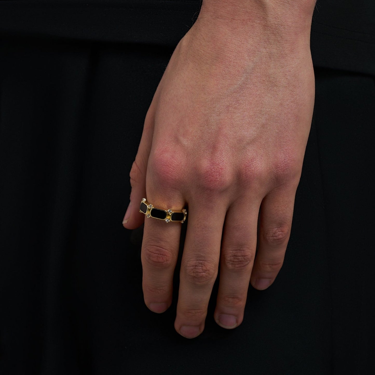 Monarch Band Ring | Gold | Unisex | Stainless Steel | Crown Design | Classic Style | Steven & Levon