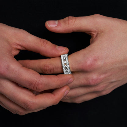 Titan Band Ring | Silver | Unisex | Stainless Steel | Bold Minimalist Style | Steven & Levon