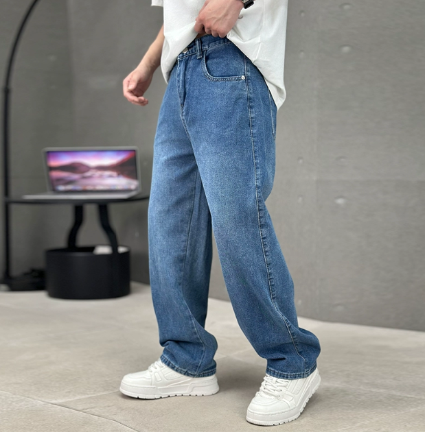Men’s Loose Fit Straight Leg Jeans | Denim | Relaxed Full Length Casual Everyday Wear | Steven & Levon