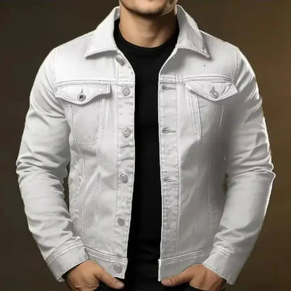 Men's Long Sleeve Spring Jacket | Lightweight Fabric | Collared Zip-Up | Smart Casual Outerwear | Steven & Levon