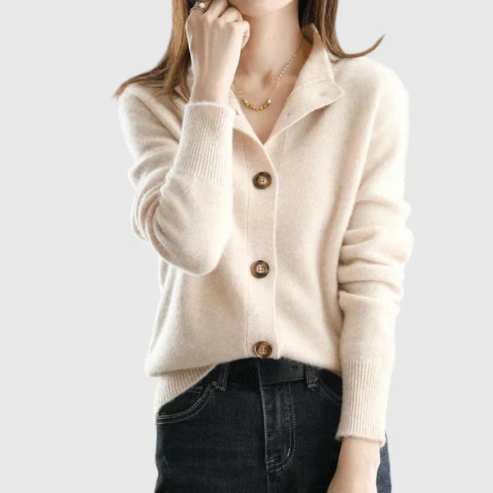 Elegant Knit Cardigan | Women's Soft Button-Up Sweater | Steven & Levon