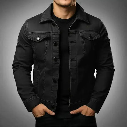Men's Long Sleeve Spring Jacket | Lightweight Fabric | Collared Zip-Up | Smart Casual Outerwear | Steven & Levon