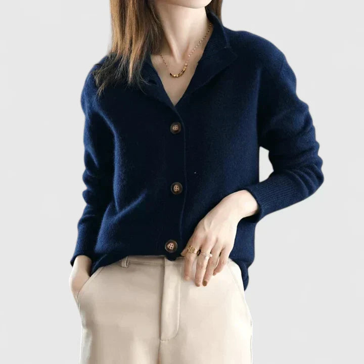 Elegant Knit Cardigan | Women's Soft Button-Up Sweater | Steven & Levon