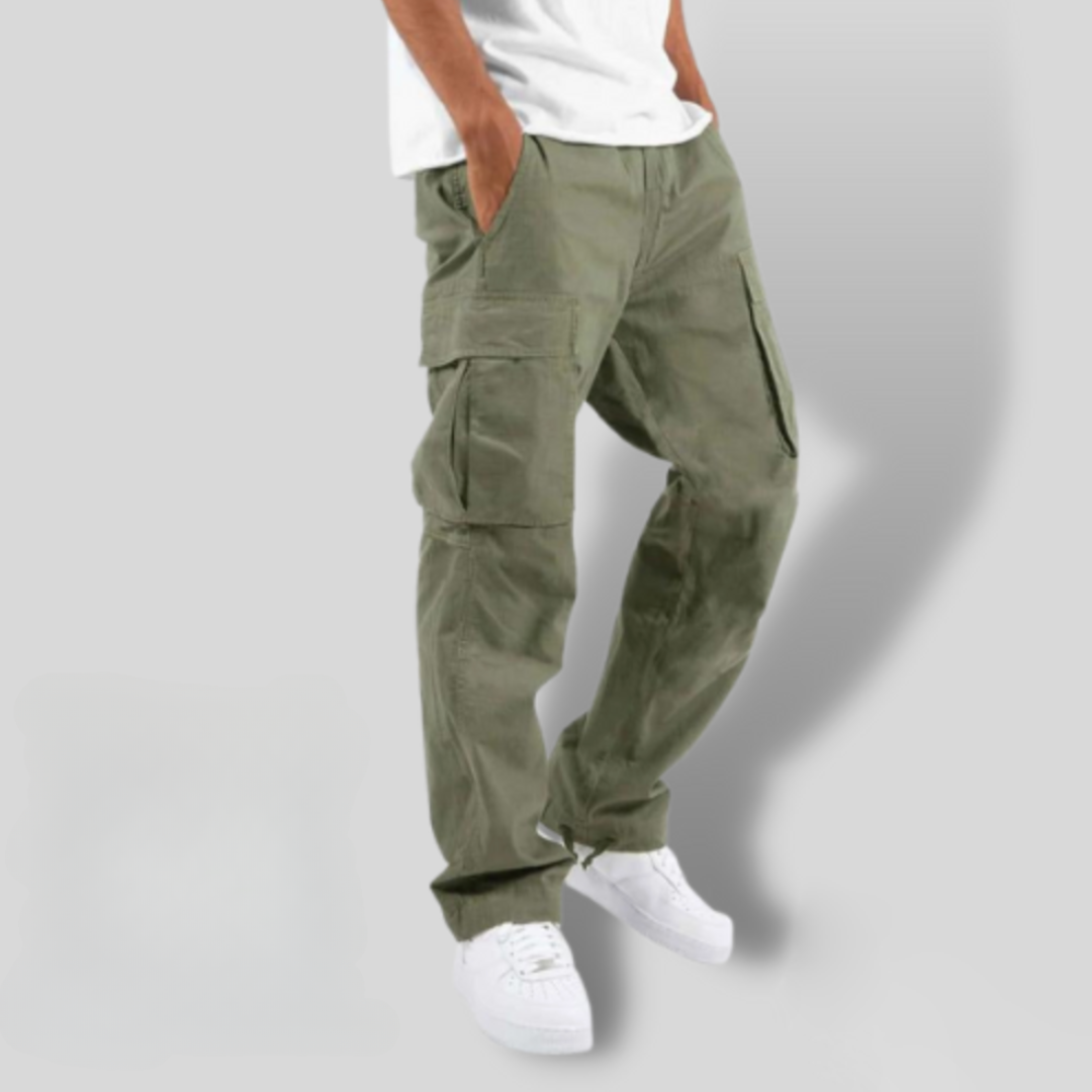Men’s Cargo Pants | Loose Fit | Straight Leg Utility Pockets | Casual Streetwear | Steven & Levon