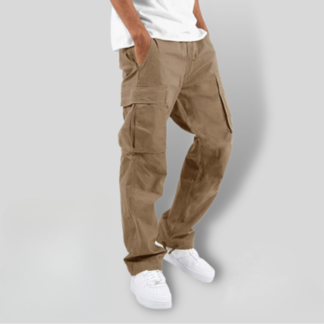 Men’s Cargo Pants | Loose Fit | Straight Leg Utility Pockets | Casual Streetwear | Steven & Levon