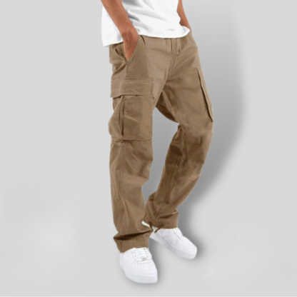 Men’s Cargo Pants | Loose Fit | Straight Leg Utility Pockets | Casual Streetwear | Steven & Levon