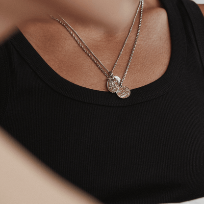 Jesus Mary Pendant Necklace | Silver | 316L Stainless Steel | Rhodium Finish | Religious Jewellery | Steven & Levon