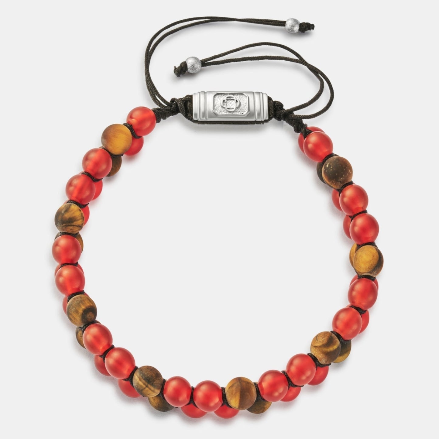 Jasper Stack Bead Bracelet | Men | Natural Jasper & Tiger’s Eye | Adjustable Stackable Bracelet | Steven & Levon