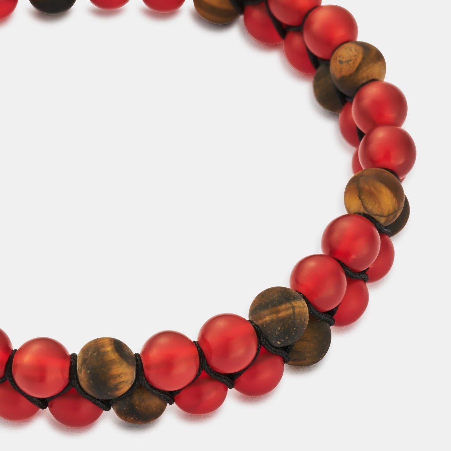 Jasper Stack Bead Bracelet | Men | Natural Jasper & Tiger’s Eye | Adjustable Stackable Bracelet | Steven & Levon