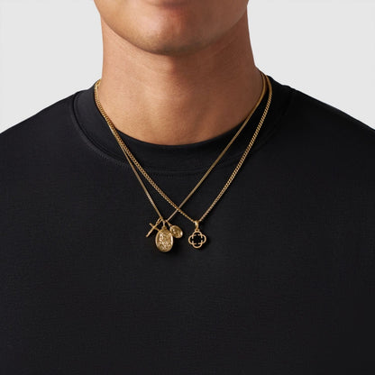 Gold Pendant Set | Unisex | Stainless Steel | Customisable Jewellery | Layered Necklace Set | Steven & Levon