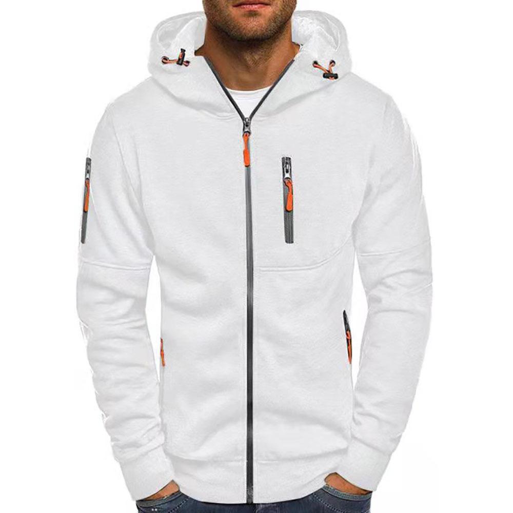 Zip-Up Hoodie | Men's Hoodie | Cotton Blend | Drawstring Hood & Multiple Zipper Pockets | Steven & Levon