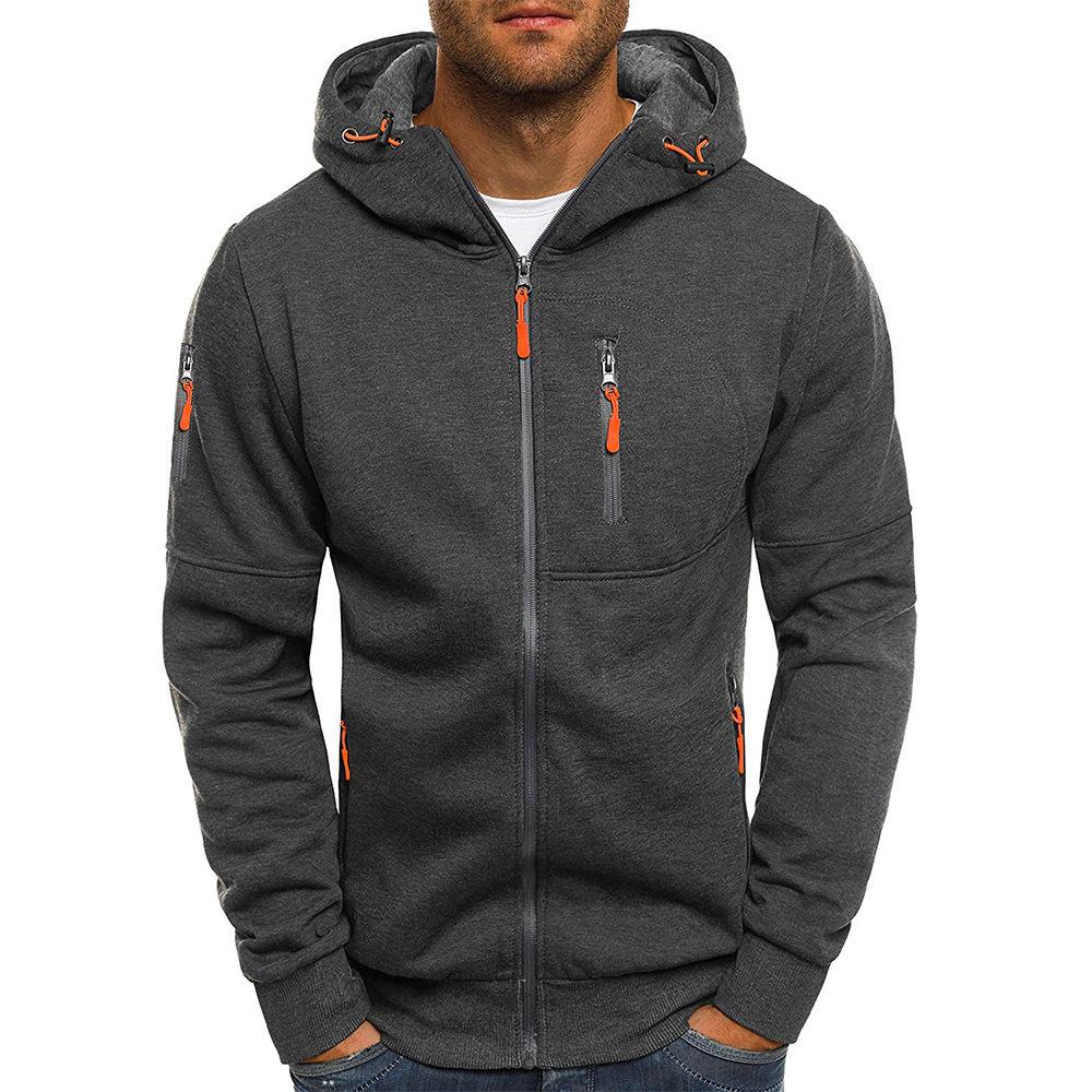 Zip-Up Hoodie | Men's Hoodie | Cotton Blend | Drawstring Hood & Multiple Zipper Pockets | Steven & Levon