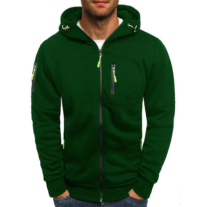 Zip-Up Hoodie | Men's Hoodie | Cotton Blend | Drawstring Hood & Multiple Zipper Pockets | Steven & Levon