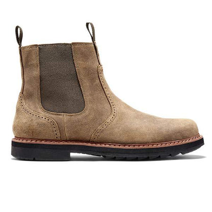 Men’s Chelsea Boots | Leather Look | Slip-On Ankle Boots | Smart Casual Footwear | Steven & Levon