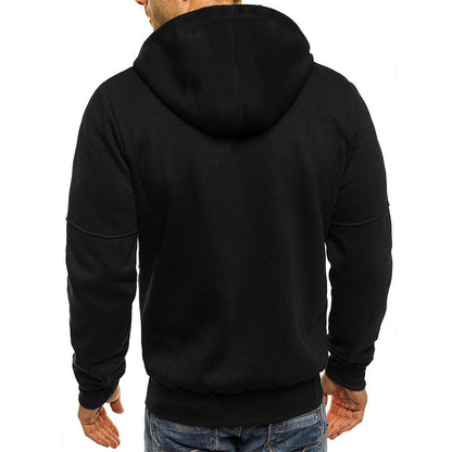 Zip-Up Hoodie | Men's Hoodie | Cotton Blend | Drawstring Hood & Multiple Zipper Pockets | Steven & Levon