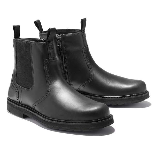 Men’s Chelsea Boots | Leather Look | Slip-On Ankle Boots | Smart Casual Footwear | Steven & Levon