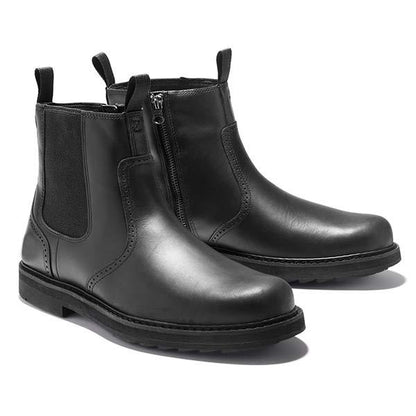 Men’s Chelsea Boots | Leather Look | Slip-On Ankle Boots | Smart Casual Footwear | Steven & Levon
