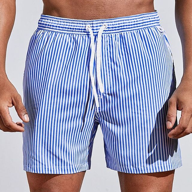 Striped Quick Dry Swim Shorts | Men | Lightweight Beachwear | Fast Dry Comfort | Steven & Levon