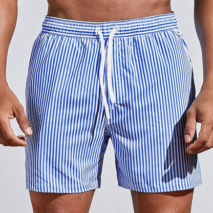 Striped Quick Dry Swim Shorts | Men | Lightweight Beachwear | Fast Dry Comfort | Steven & Levon