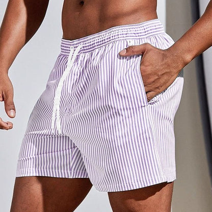 Striped Quick Dry Swim Shorts | Men | Lightweight Beachwear | Fast Dry Comfort | Steven & Levon