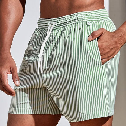 Striped Quick Dry Swim Shorts | Men | Lightweight Beachwear | Fast Dry Comfort | Steven & Levon
