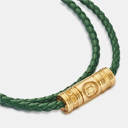 Green Leather Wrap Bracelet | Men | Leather | Double Wrap Bracelet | Steven & Levon