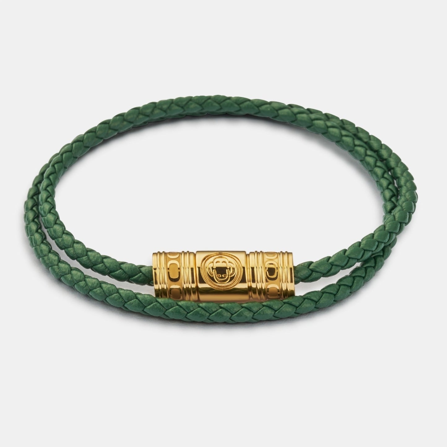 Green Leather Wrap Bracelet | Men | Leather | Double Wrap Bracelet | Steven & Levon