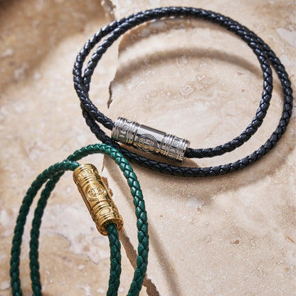 Black Leather Wrap Bracelet | Men | Leather | Double Wrap Bracelet | Steven & Levon
