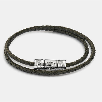 Black Leather Wrap Bracelet | Men | Leather | Double Wrap Bracelet | Steven & Levon