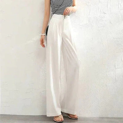 Linen Wide Leg Trousers | Women | High Waisted | Lightweight Breathable Pants | Steven & Levon