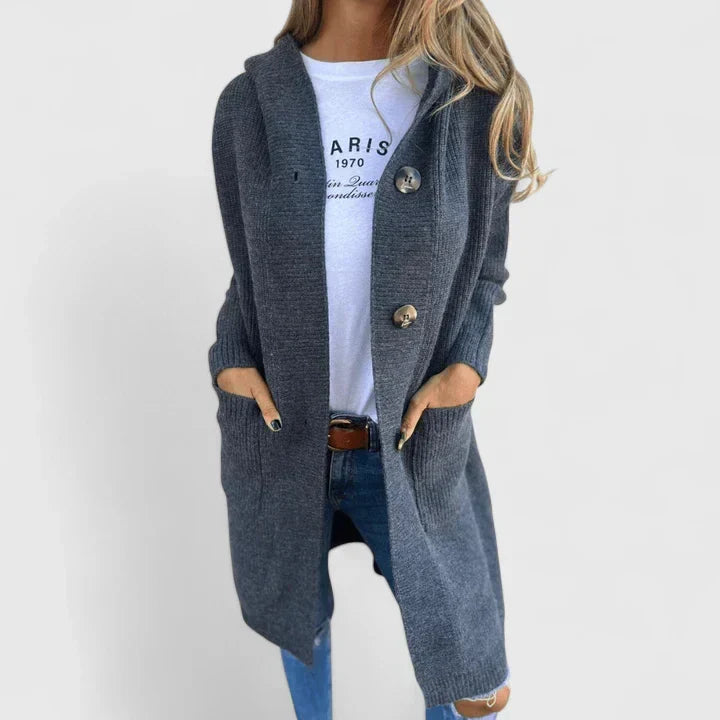 Fine Gauge Knit Cardigan | Women | Button Front | Soft Knit | Polished Everyday Layering | Steven & Levon