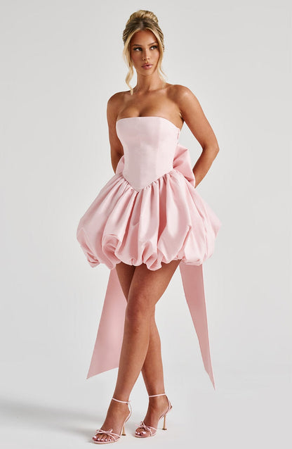Puff Ball Mini Dress | Strapless Dress | Women | Polyester Blend | Steven & Levon