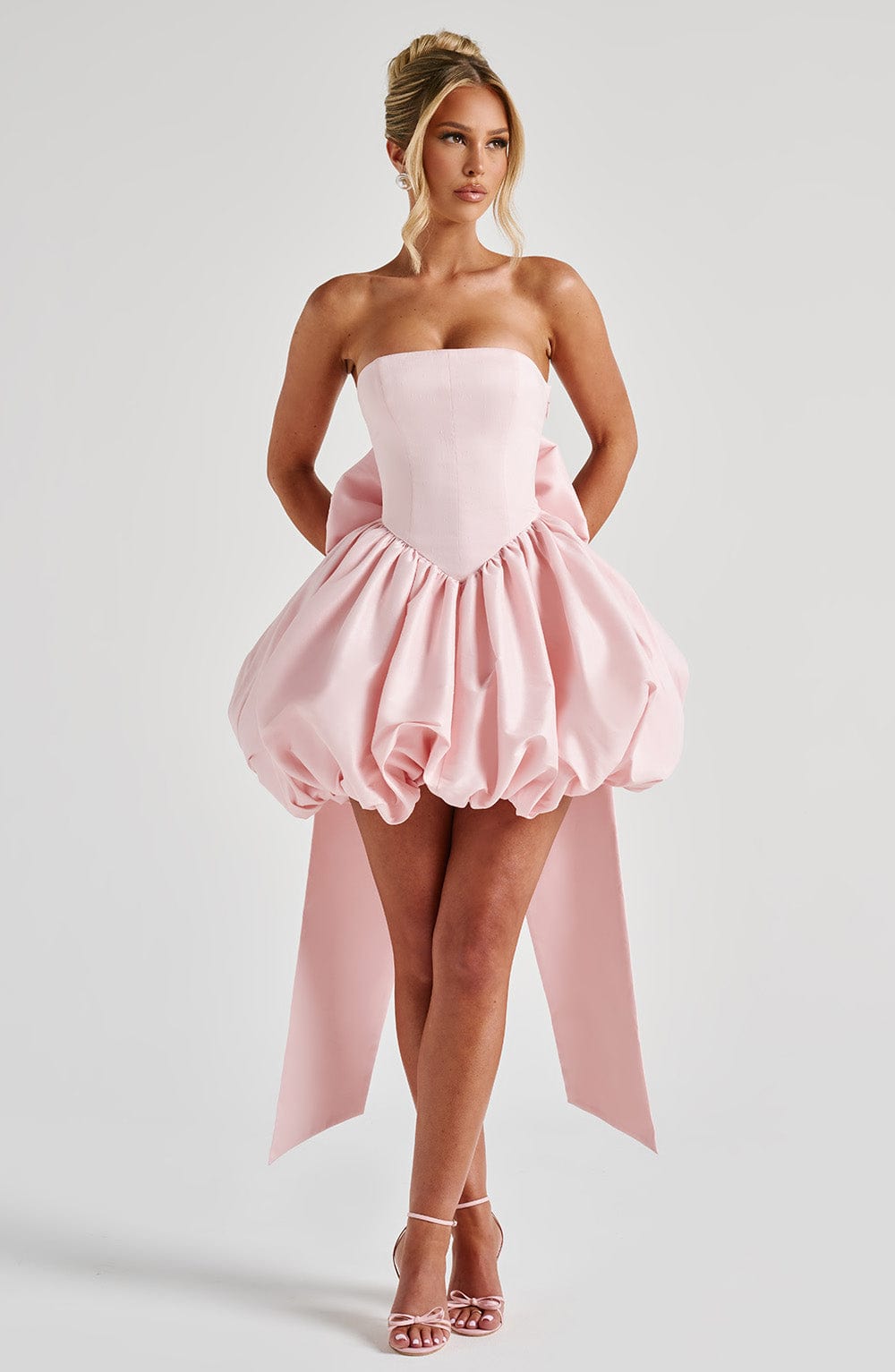 Puff Ball Mini Dress | Strapless Dress | Women | Polyester Blend | Steven & Levon