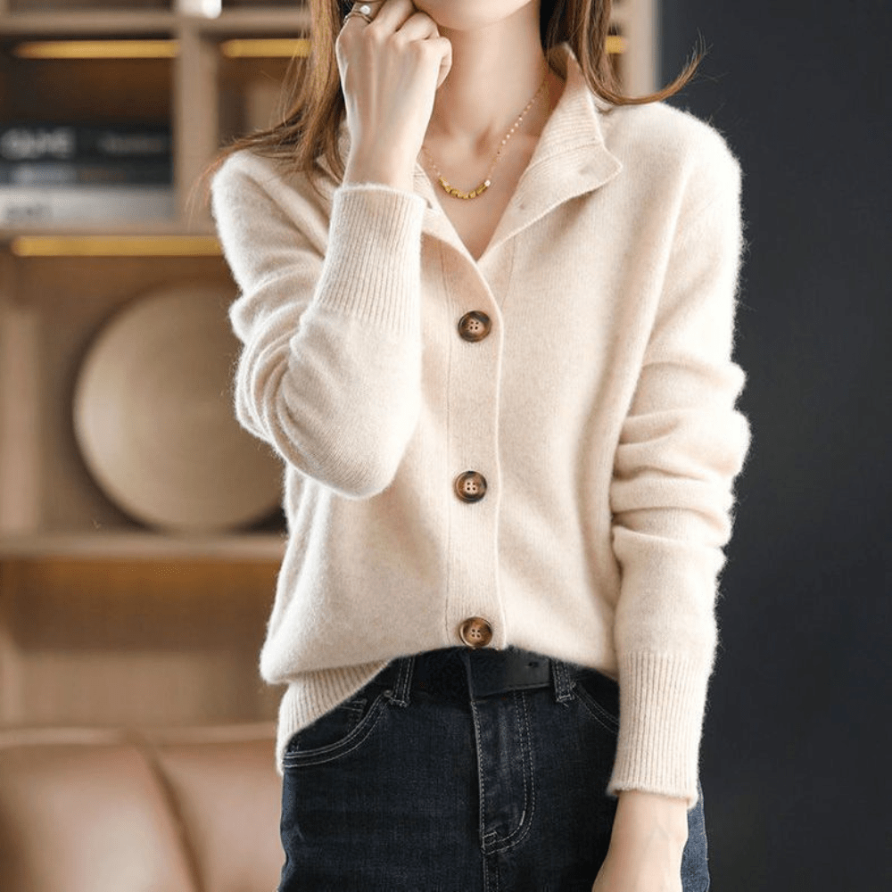Women's Cashmere Cardigan | Soft Knit Sweater | Comfortable Fit | Steven & Levon