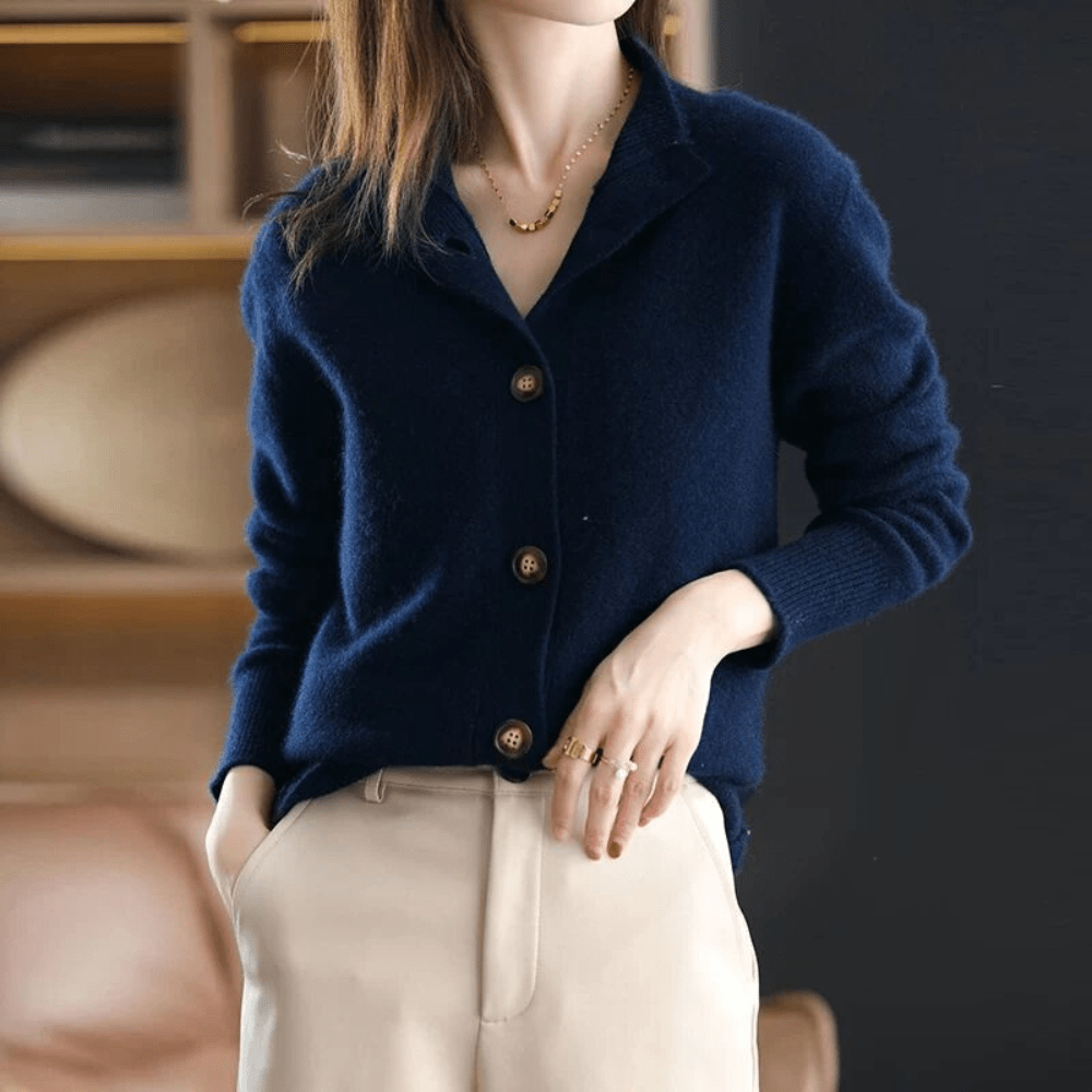 Women's Cashmere Cardigan | Soft Knit Sweater | Comfortable Fit | Steven & Levon