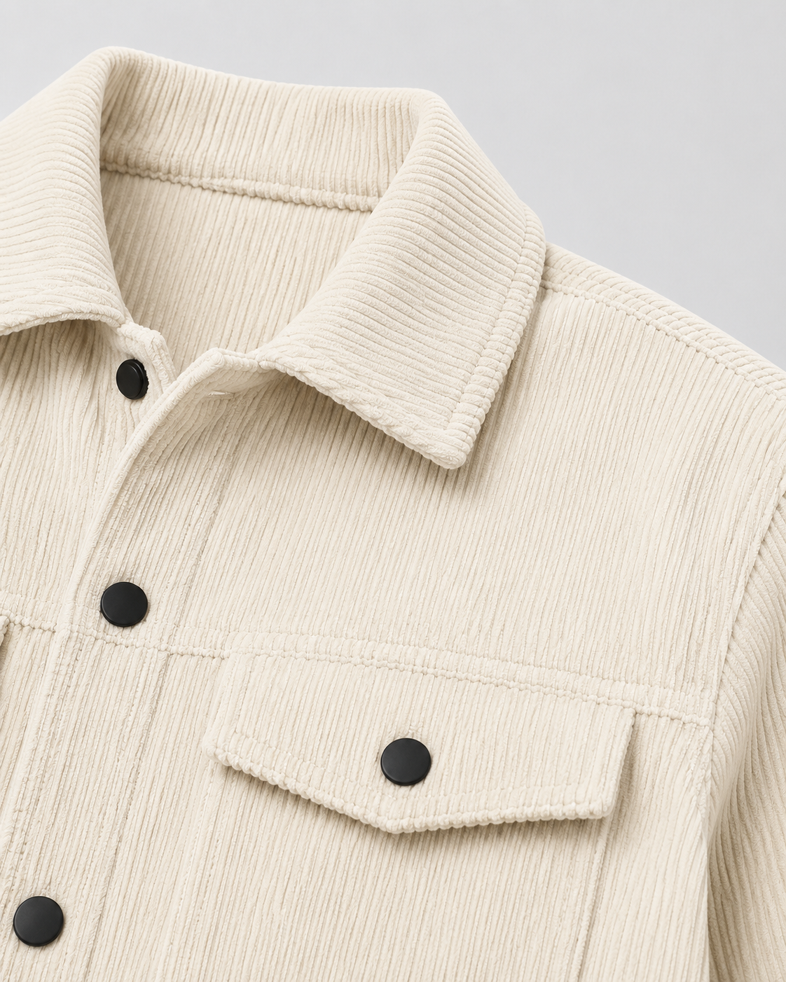 Men's Corduroy Overshirt Jacket | Cotton Shirt Jacket | Chest Pockets | Casual Layer | Steven & Levon