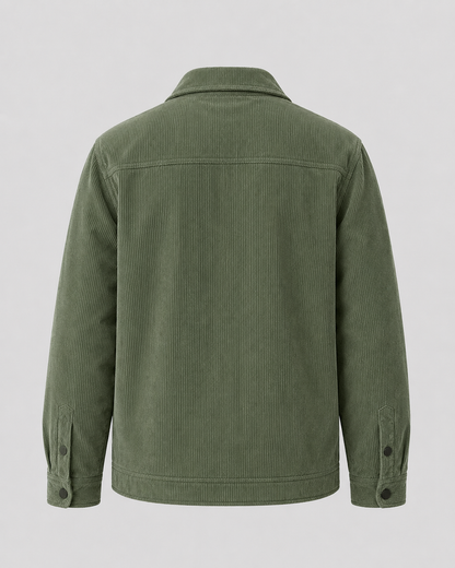 Men's Corduroy Overshirt Jacket | Cotton Shirt Jacket | Chest Pockets | Casual Layer | Steven & Levon
