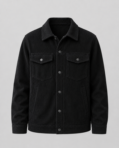 Men's Corduroy Overshirt Jacket | Cotton Shirt Jacket | Chest Pockets | Casual Layer | Steven & Levon