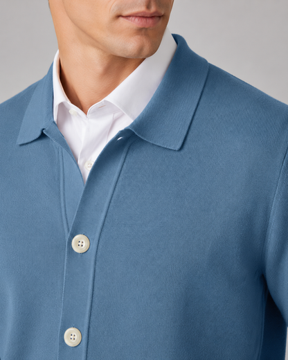 Men's Knit Cardigan | Button Front | Classic Fit | Soft Knit | Smart Casual Layer | Steven & Levon