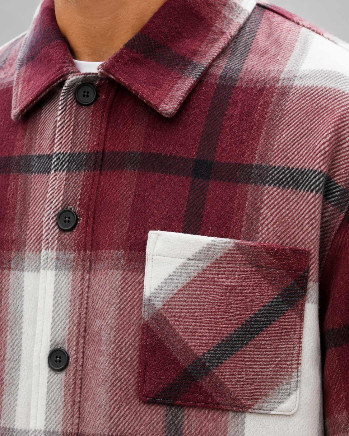 Men's Plaid Flannel Overshirt | Brushed Check Shirt Jacket | Button Up | Warm Casual Layer | Steven & Levon